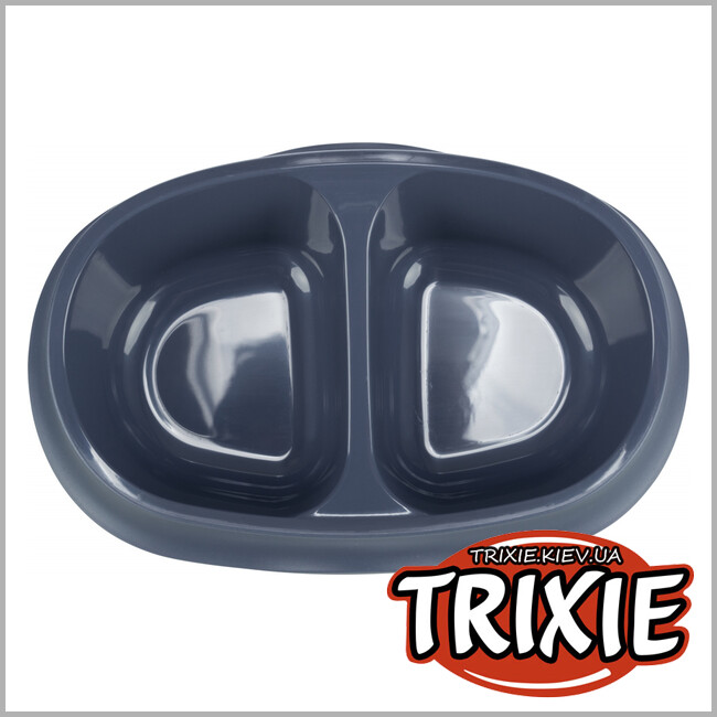 ТРИКСИ Украина - Двойная миска Trixie для собак ( 2 × 0,25 л / 10 × 12 см / 27 × 7 × 18 см.)