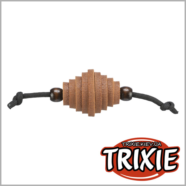 ТРИКСИ Украина - CityStyle мяч Trixie 41131 для регби с веревкой (фетр/дерево), 13см