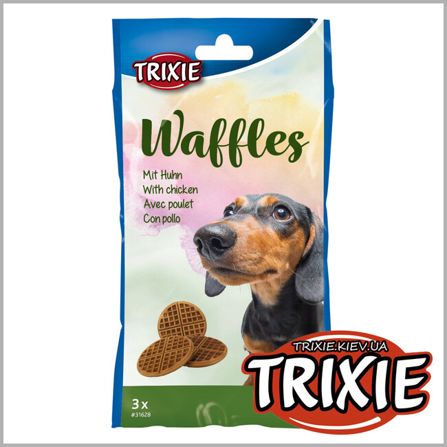 ТРИКСИ Украина - Лакомство для собак Trixie 31628 Waffles вафли с курицей 100г