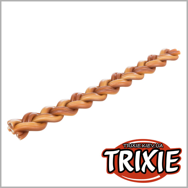 ТРИКСИ Украина - Жевательная коса Trixie 27649 из бычьего пениса (курица), 25 см, 58 гр (2шт/уп)