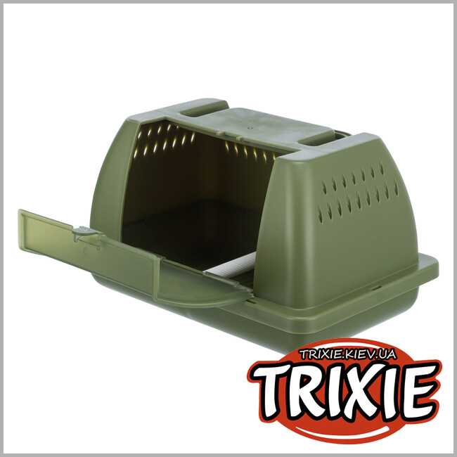 ТРИКСИ Украина - Переноска Trixie 59051 для птиц/мелких животных (пластик), 24х13х16см, оливковая