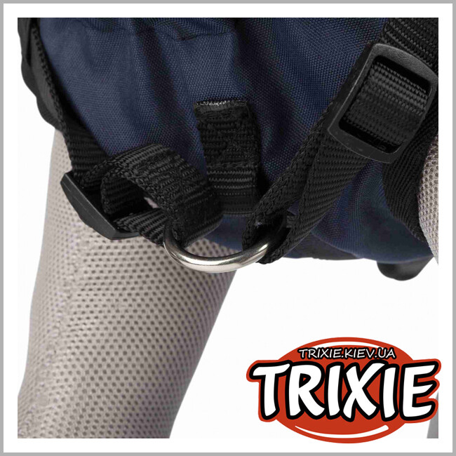 ТРИКСИ Украина - Попона TRIXIE - Duo со шлейкой (M: 50 см, синяя)