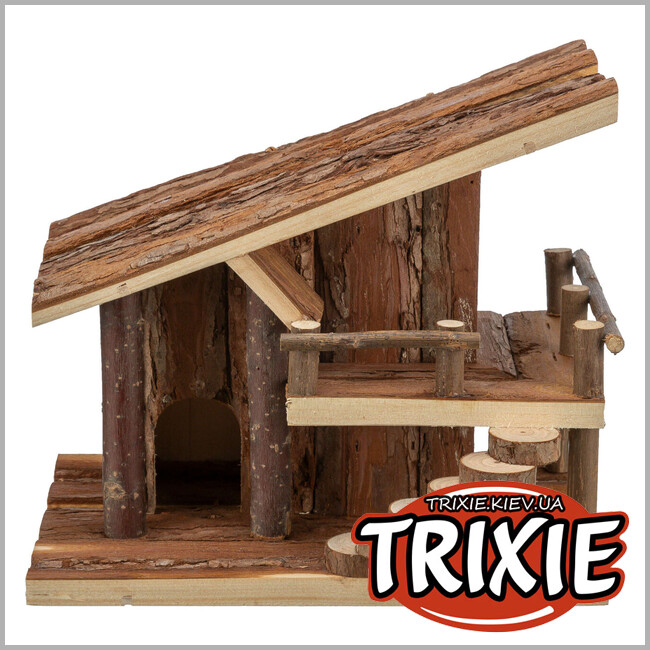 ТРИКСИ Украина - Домик для хомяка Trixie 61776 "Jule" (кора), 25х21х18см