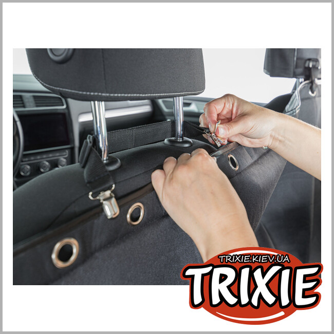 ТРИКСИ Украина - Защитный чехол Trixie 1324 для автомобильного сидения для животных раздельный черный полиэстер 145х160 см
