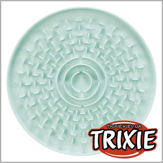 ТРИКСИ Украина - Миска-коврик Trixie 34958 для щенков Junior для медленного кормления голубая пластик 21 см