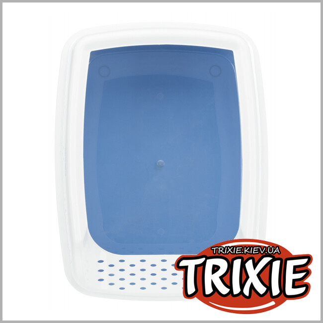 ТРИКСИ Украина - Туалет для кота Delioс-TRIXIE c рамой (35х20х48 см, синий/белый)