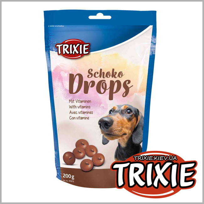 ТРИКСИ Украина - Витамины со вкусом шоколада Trixie Chocolate Drops (без какао 200гр)