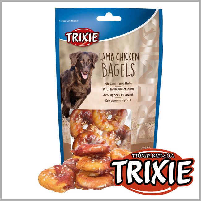 ТРИКСИ Украина - Лакомство для собак Trixie 31707 Lamb Chicken Bagels ягненок+курица 100г