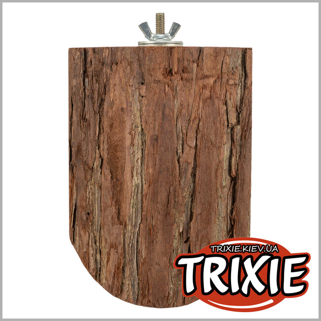 ТРИКСИ Украина - Платформа для грызунов 62250 Trixie с винтовой крепью из древесной коры 10х15 см.