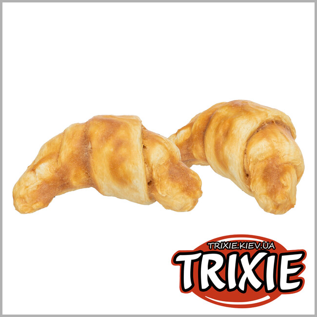 ТРИКСИ Украина - Круассан для собак Trixie Denta Fun (коллаген/курица), 8см, 2шт/80гр