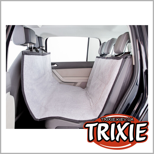 ТРИКСИ Украина - Коврик Trixie 1313 на сиденье авто для животных, 1.45х1.60м, светло-серый/черный