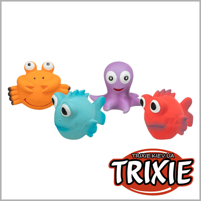 ТРИКСИ Украина - Игрушка Trixie 35524 для собак Морские животные латекс 9–12 см