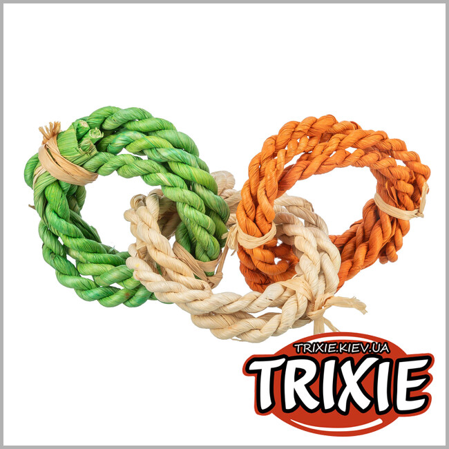 ТРИКСИ Украина - Игрушка для грызунов Trixie 61815 Кольца из кукурузных листьев диаметр 6х15 см.
