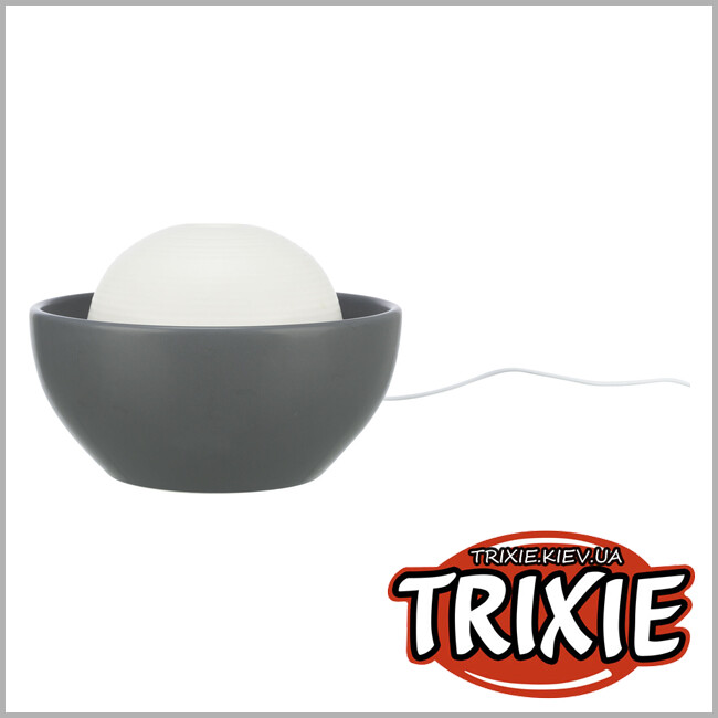 ТРИКСИ Украина - Фонтан для собак Trixie 24448 Vital Dome керамический 1,5л 20х10х20 см серо-белый