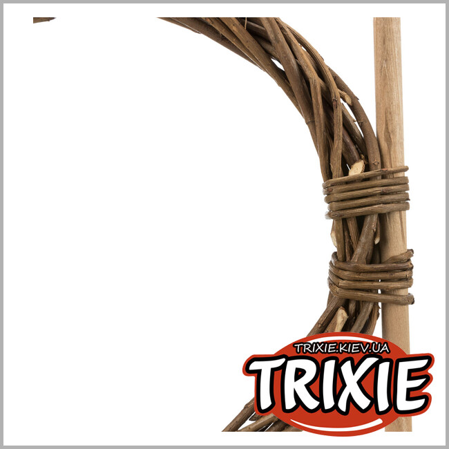 ТРИКСИ Украина - Набор для аджилли с кольцом для грызунов Trixie 61910 (дерево/ива), 28х26х11см