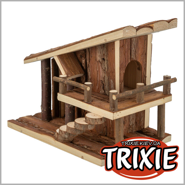 ТРИКСИ Украина - Домик для хомяка Trixie 61776 "Jule" (кора), 25х21х18см