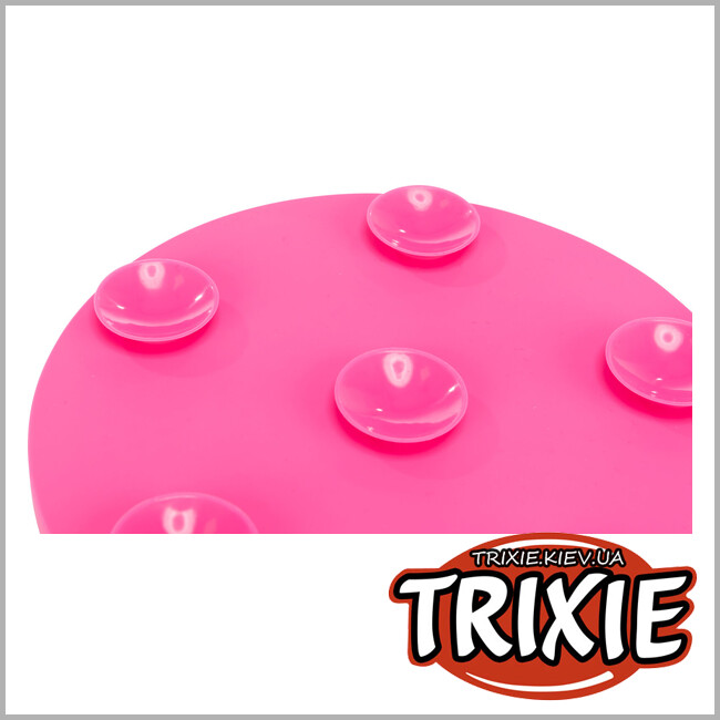 ТРИКСИ Украина - Коврик для лакомства Trixie 34981 "Lick'n'Snack" с присоской (силикон), 17см, розовый