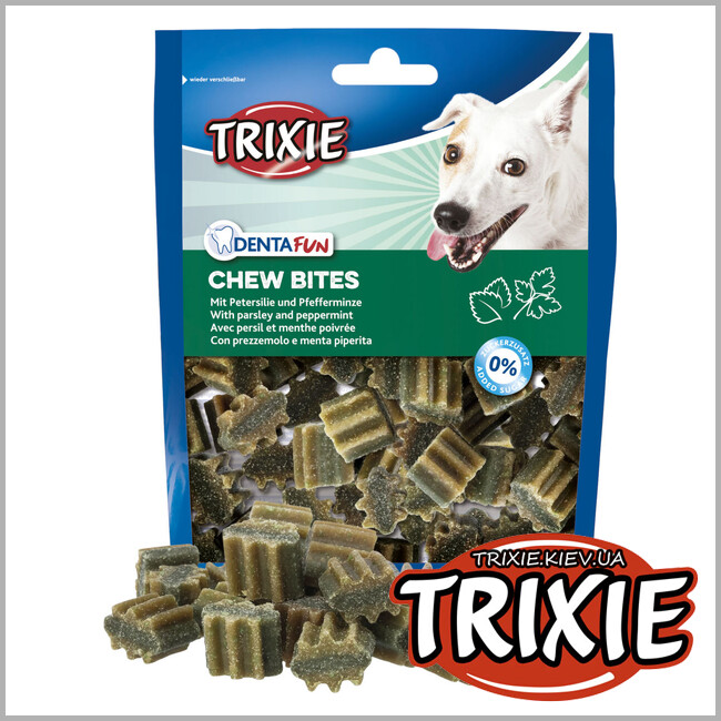 ТРИКСИ Украина - Лакомство для собак Trixie 31501 DENTA fun для чистки зубов петрушка и мята 150г
