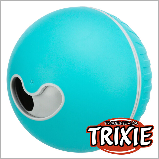 ТРИКСИ Украина - Мячик Trixie 33416 для лакомства, пластик,14см, голубой