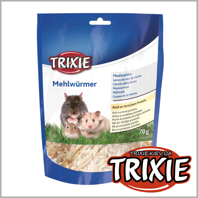 ТРИКСИ Украина - Черви сушеные для грызунов TRIXIE (70гр)