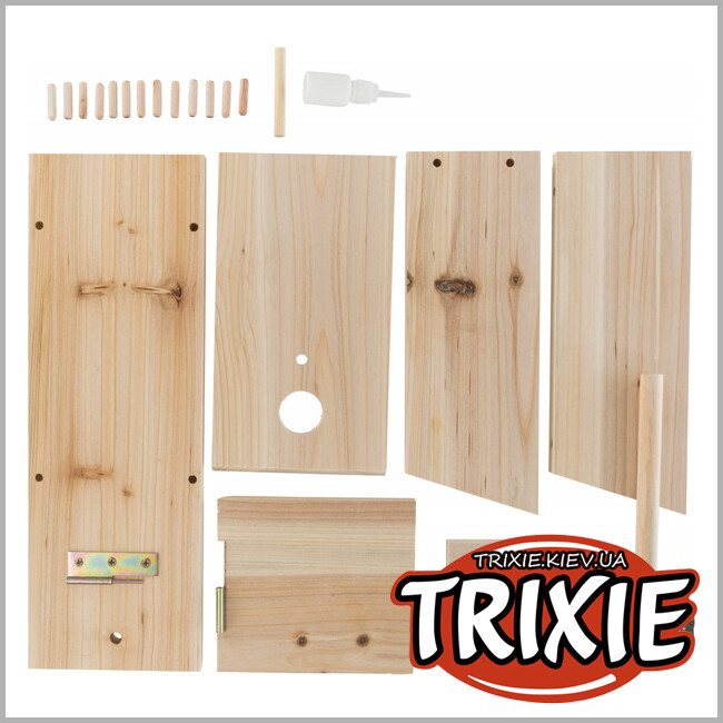 ТРИКСИ Украина - Скворечник и молоточек Trixie (дерево, 12×36×15 см/2.8 см)