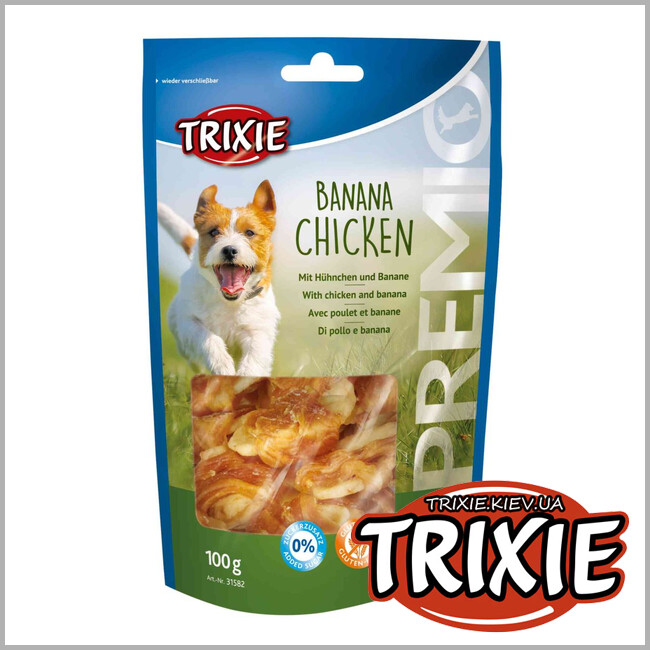 ТРИКСИ Украина - Лакомство для собак Trixie 31582 PREMIO Banana and Chicken курица и банан 100г