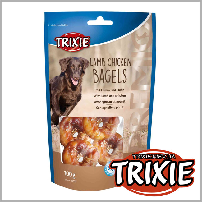ТРИКСИ Украина - Лакомство для собак Trixie 31707 Lamb Chicken Bagels ягненок+курица 100г