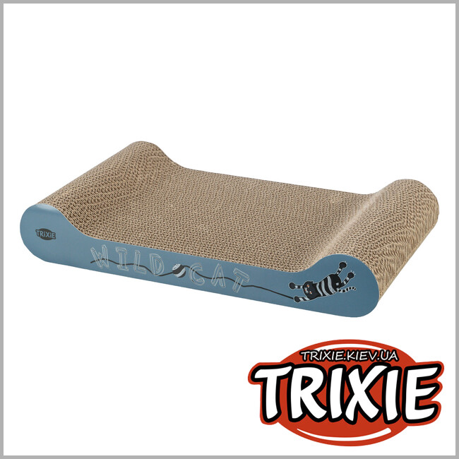 ТРИКСИ Украина - Царапка для кошек Trixie 48000 с кошачьей мятой картонная синяя 41х7х24 см