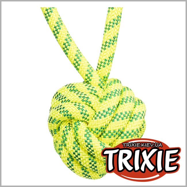 ТРИКСИ Украина - Мяч Trixie 33661 с ручкой плавающий (полиэстер), 7х21см