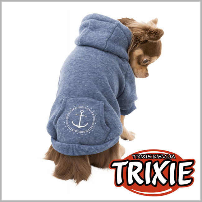 ТРИКСИ Украина - BE NORDIC худи для собак TRIXIE-Flensburg (S: 38х52х40см, синий)