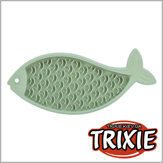 ТРИКСИ Украина - Коврик для лакомства Trixie 41369 "Lick'n'Snack" для кота (силикон), 28см, петроль