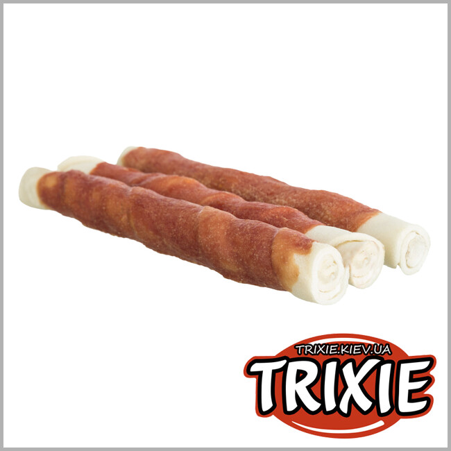 ТРИКСИ Украина - Лакомство для собак Trixie 31373 DENTA fun для чистки зубов утка 3шт. 17см/140г