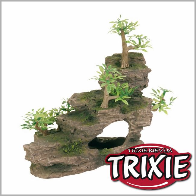 ТРИКСИ Украина - Грот для рыб TRIXIE - Каменная лестница с растениями (19 см)
