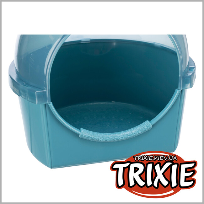ТРИКСИ Украина - Купальня-домик для птиц Trixie 54036, круглая, 15х16х17см, (синий пластик)