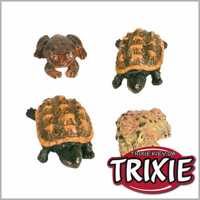 ТРИКСИ Украина - Набор гротов для рыбок TRIXIE - Лягушки и Черепахи (Набор: 12шт)