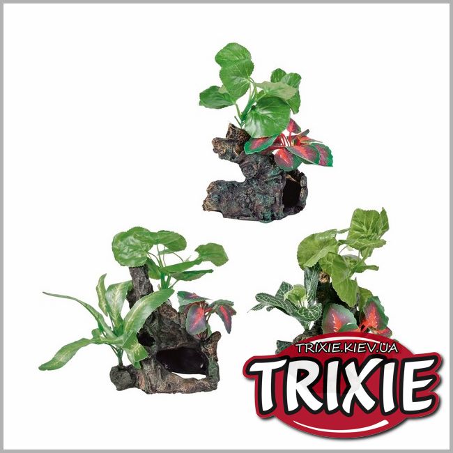 ТРИКСИ Украина - Грот с растениями для рыбок TRIXIE - в аквариум