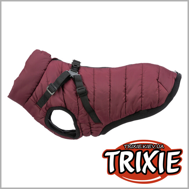 ТРИКСИ Украина - Попона зимняя со шлейкой Trixie 680395 "Pirou",S: 40см, сангрия