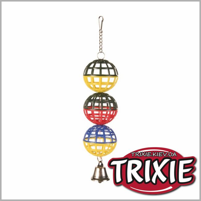 ТРИКСИ Украина - 3 пластиковых шарика для птиц TRIXIE (16 см)