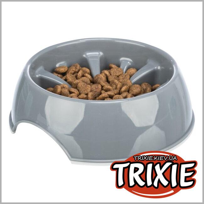 ТРИКСИ Украина - Пластиковая миска Trixie Slow Feeding Plastic Bowl (1,4 l/ 25cm)