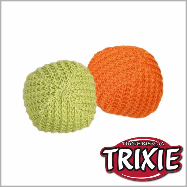ТРИКСИ Украина - Мяч трикотажный набор для кошки TRIXIE (4.5см * 2шт)
