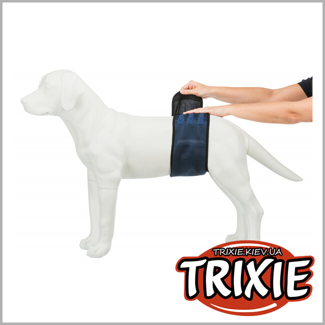 ТРИКСИ Украина - Гигиенический пояс для кобелей TRIXIE 23665(+3шт. прокладки XL 65–75см)