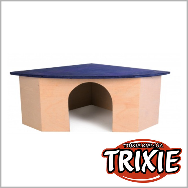 ТРИКСИ Украина - Домик TRIXIE для грызунов, угловой (Размер: 27,5/27,5х38,5х15см)