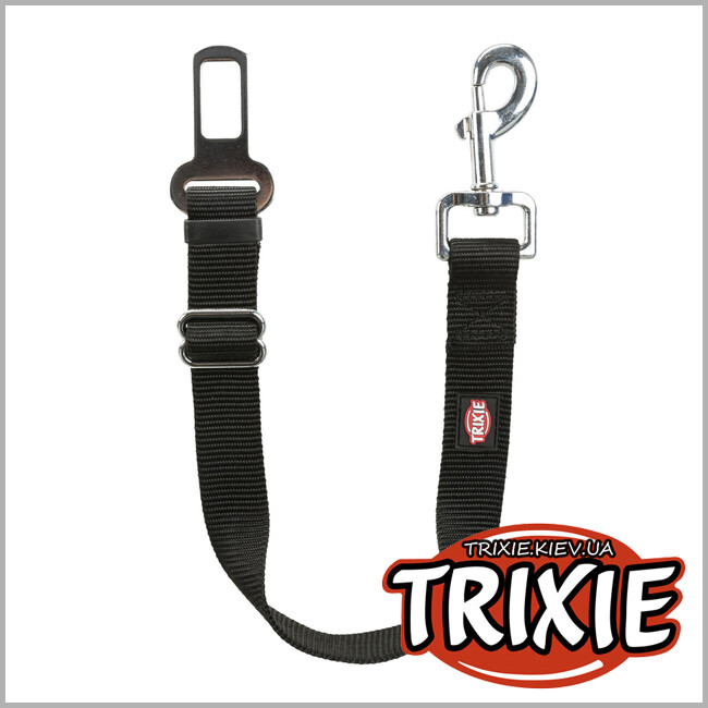 ТРИКСИ Украина - Авто шлейка Trixie 1288 с ремнем безопасности для животных, XS: 20-50см/15мм, черный