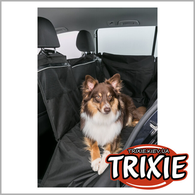 ТРИКСИ Украина - Защитный чехол Trixie 13203 для автомобильного сиденья с высокими бортами черный полиэстер 130х155 см