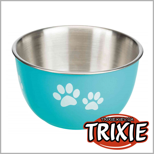 ТРИКСИ Украина - Миска с крышкой TRIXIE (металл/пластик, 0.35л/11см)