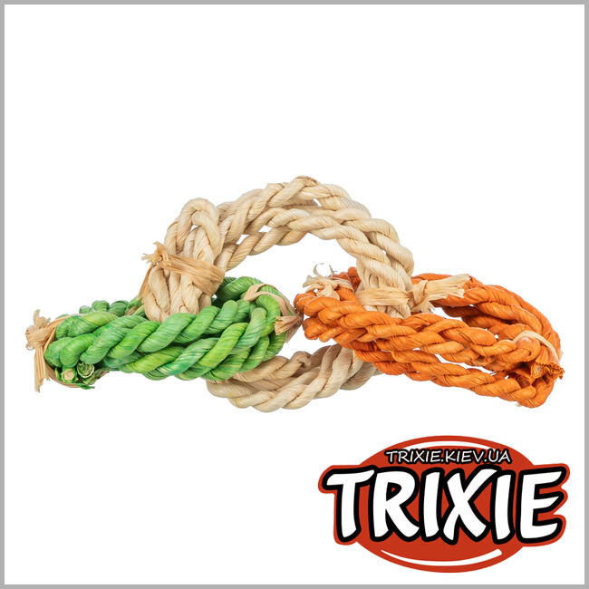 ТРИКСИ Украина - Игрушка для грызунов Trixie 61815 Кольца из кукурузных листьев диаметр 6х15 см.