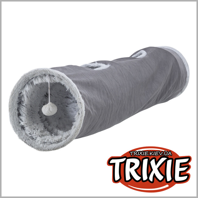 ТРИКСИ Украина - Игровой туннель Trixie 43044 "Harvey" (плюш), 27х116 см, серый