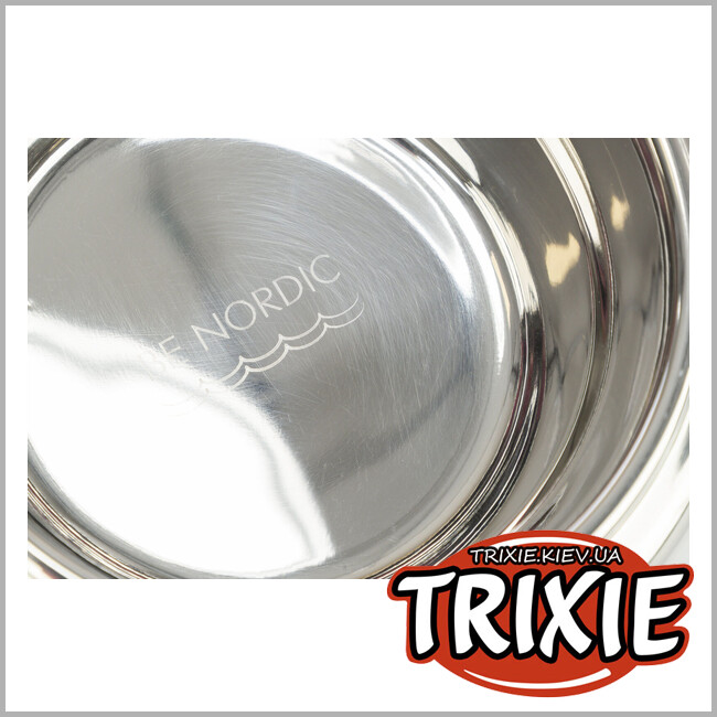 ТРИКСИ Украина - Миски на подставке Trixie 24836 "Be Nordic" (МДФ/нержав.сталь), 2х0,9л/17см/44х21х14см, белый
