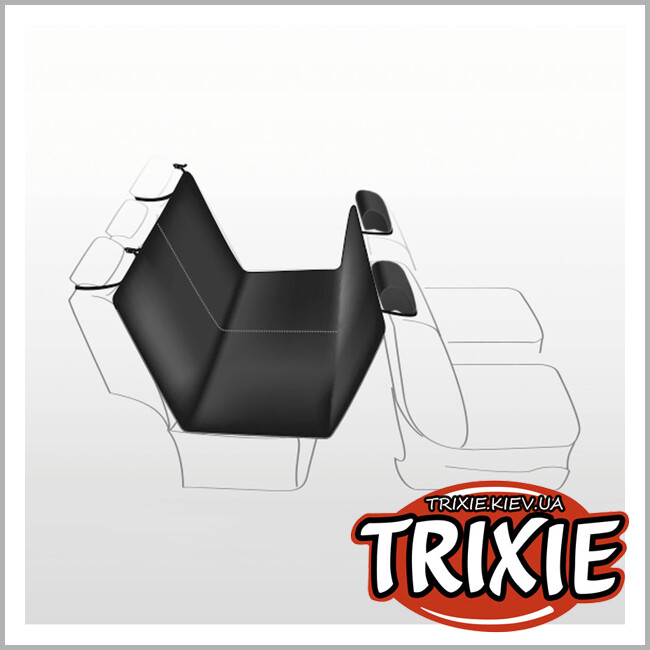 ТРИКСИ Украина - Защитный чехол Trixie 1324 для автомобильного сидения для животных раздельный черный полиэстер 145х160 см