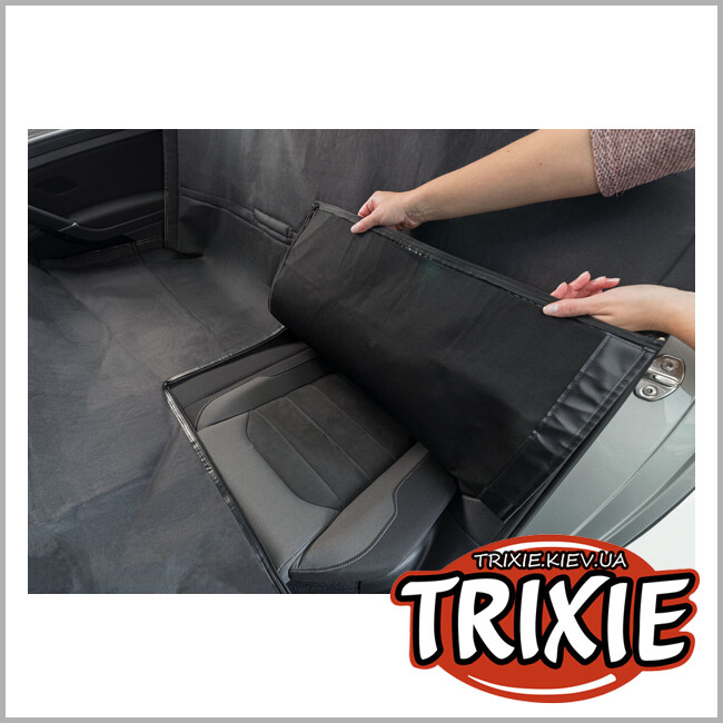 ТРИКСИ Украина - Защитный чехол Trixie 1324 для автомобильного сидения для животных раздельный черный полиэстер 145х160 см